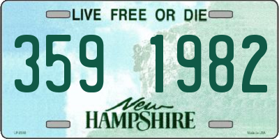 NH license plate 3591982