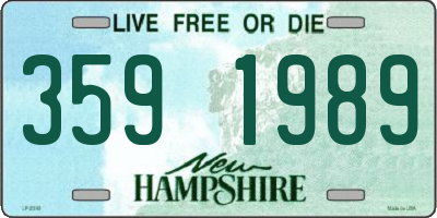 NH license plate 3591989