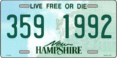 NH license plate 3591992