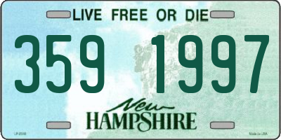 NH license plate 3591997