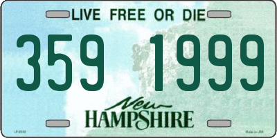 NH license plate 3591999