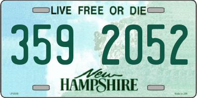 NH license plate 3592052