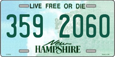NH license plate 3592060