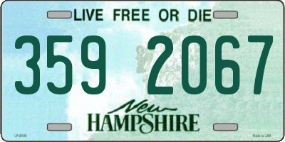 NH license plate 3592067