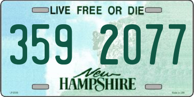NH license plate 3592077