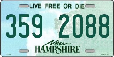 NH license plate 3592088