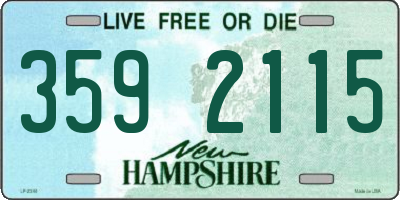 NH license plate 3592115