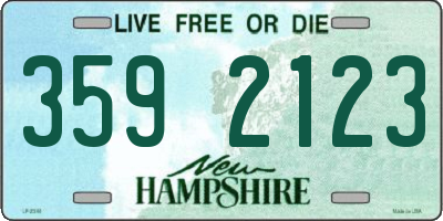 NH license plate 3592123