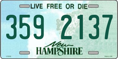 NH license plate 3592137