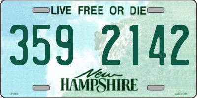 NH license plate 3592142