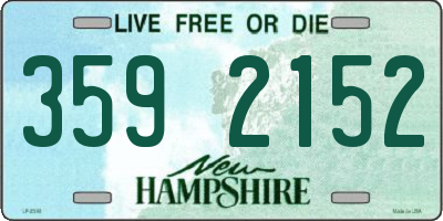 NH license plate 3592152