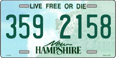 NH license plate 3592158