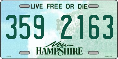 NH license plate 3592163