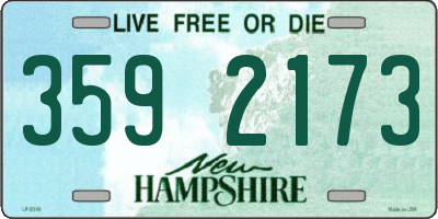 NH license plate 3592173