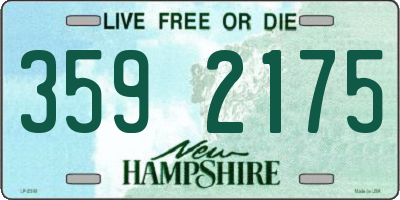 NH license plate 3592175