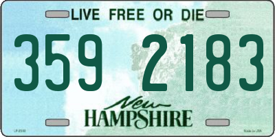 NH license plate 3592183