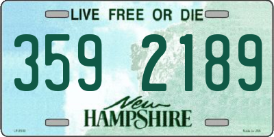 NH license plate 3592189