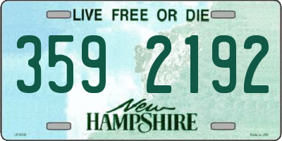 NH license plate 3592192
