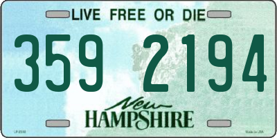 NH license plate 3592194