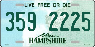 NH license plate 3592225