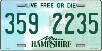 NH license plate 3592235