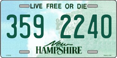 NH license plate 3592240