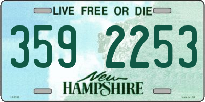 NH license plate 3592253