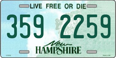 NH license plate 3592259