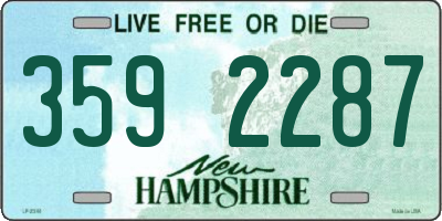 NH license plate 3592287