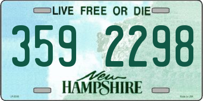 NH license plate 3592298