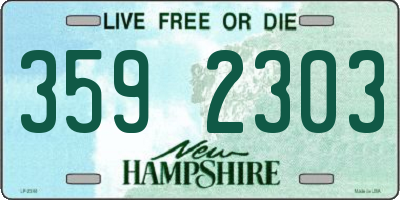 NH license plate 3592303