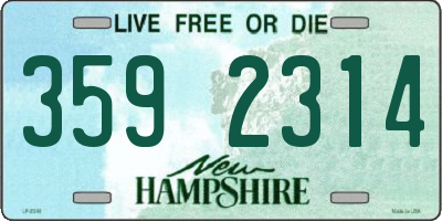 NH license plate 3592314