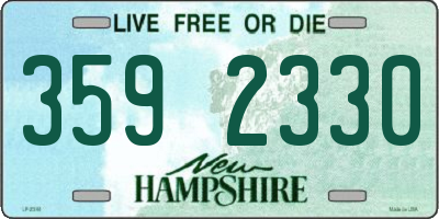 NH license plate 3592330