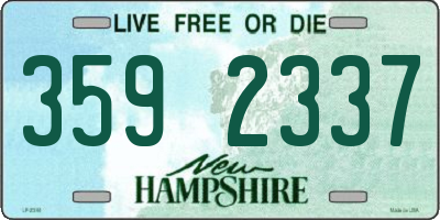 NH license plate 3592337