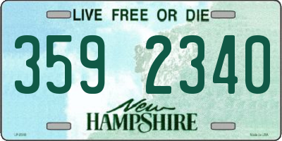 NH license plate 3592340