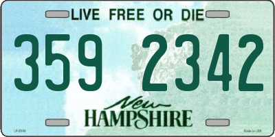 NH license plate 3592342