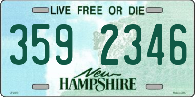 NH license plate 3592346