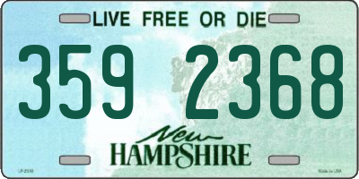 NH license plate 3592368