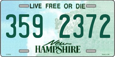 NH license plate 3592372