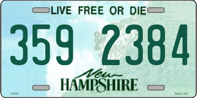 NH license plate 3592384