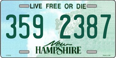 NH license plate 3592387