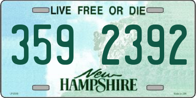 NH license plate 3592392