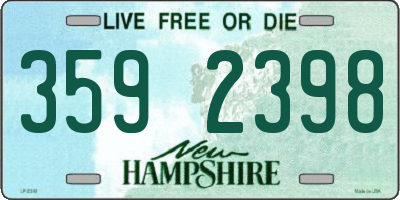 NH license plate 3592398