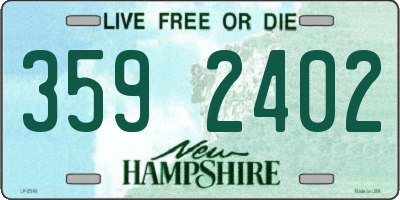 NH license plate 3592402