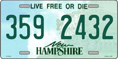 NH license plate 3592432