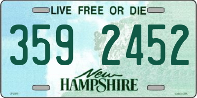 NH license plate 3592452