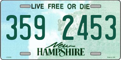 NH license plate 3592453