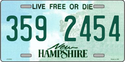 NH license plate 3592454