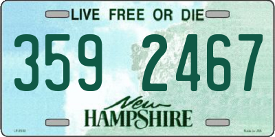 NH license plate 3592467