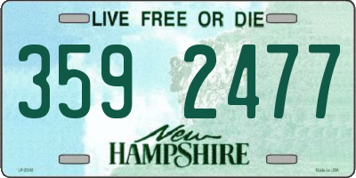NH license plate 3592477